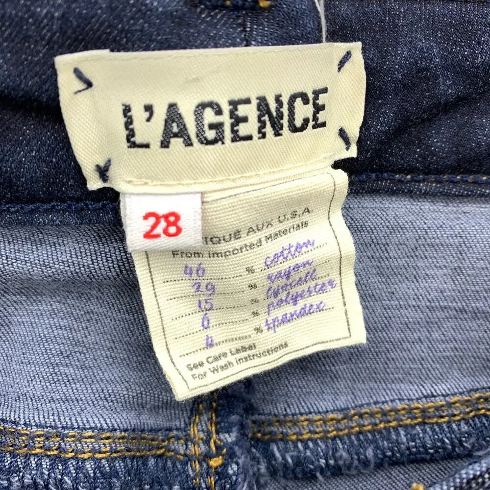L'Agence Jeans Women's Size 28 Margot High Rise Skinny In Midnight Wash